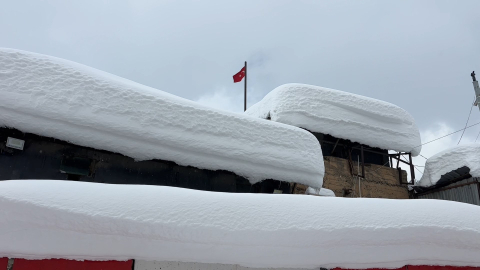 Beytüşşebap beyaz örtüyle kaplandı