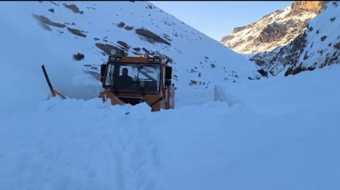 Van'da çığ nedeniyle kapanan mahalle yolu ulaşıma açıldı