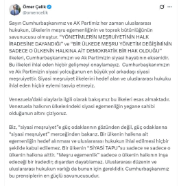 AK Parti'li Çelik: Uluslararası hukuku ihlal eden hiçbir eylemi tasvip etmeyiz