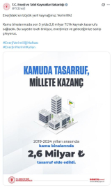 Kamu binalarında 5 yılda 2,6 milyar lira tasarruf sağlandı