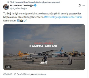 TUSAŞ, 10 Ocak Çalışan Gazeteciler Günü'nü kutladı