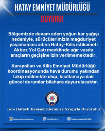 Hatay'da Serinyol–Madenli kara yolu ulaşıma kapatıldı