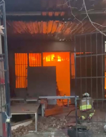 Manisa’da marangoz atölyesinde yangın