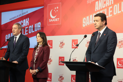 DEM Parti heyeti, Saadet Partisi Genel Başkanı Arıkan'ı ziyaret etti