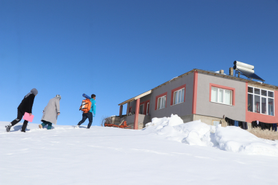 Doktor Didem, dondurucu soğukta 1,5 metre karda yürüyerek hastalara ulaşıyor/Ek fotoğraflar