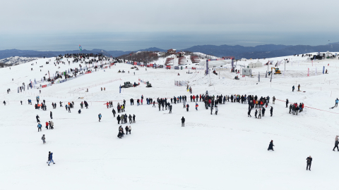 Yaylada Dünya Kar Motosikleti Şampiyonası heyecanı