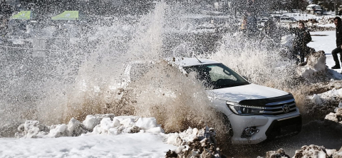 Ordu’da karla kaplı parkurda off-road heyecanı