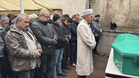 Otobüs kazasında hayatını kaybeden sürücü toprağa verildi