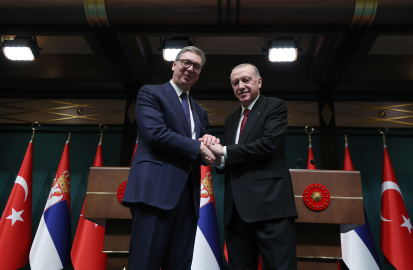 Cumhurbaşkanı Erdoğan, Sırbistan Cumhurbaşkanı Vucic'i resmi törenle karşıladı (2)