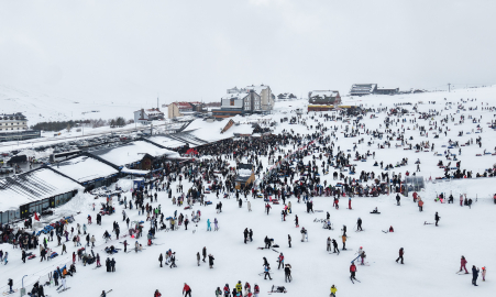Erciyes'te hafta sonu yoğunluğu