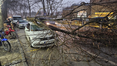 Saros'ta fırtınada dev dalgalar oluştu (3)