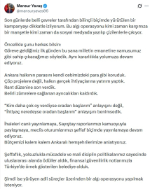 Yavaş: Benim kendimden en ufak şüphem yok çünkü saklayacak hiçbir şeyim yok