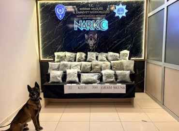 TIR'ın stepnesinde 22,5 kilo skunk ele geçirildi