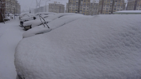 Erzurum kara teslim; yollar kapandı/Ek fotoğraflar