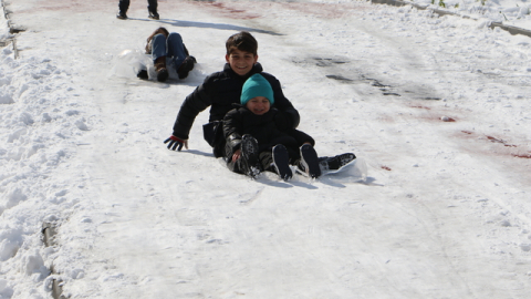 Samsun'un 4 ilçesinde eğitime 'kar' engeli