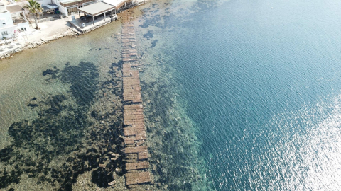 Bodrum'da deniz çekildi, tarihi 'Kral Yolu' ortaya çıktı