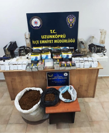 Edirne’de çok sayıda makaron ve kaçak tütün ele geçirildi