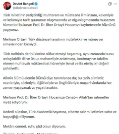 Bahçeli'den İlber Ortaylı için taziye mesajı