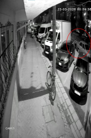 Park halindeki otomobili iterek çaldılar