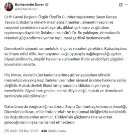 Burhanettin Duran: Demokratik siyaset; sorumluluk, ölçü ve nezaket gerektirir