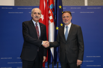 TBMM Başkanı Kurtulmuş, Hırvatistan Meclis Başkanı Jandrokovic ile bir araya geldi