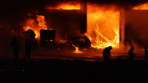 Trabzon'da fındık fabrikasında yangın/ Ek fotoğraflar