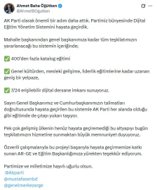 AK Parti'li Öğütken: Dijital Eğitim Yönetim Sistemi'ni hayata geçirdik