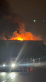 Raf imalatı yapılan fabrikada yangın