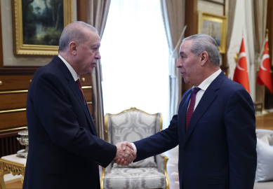 Cumhurbaşkanı Erdoğan, Filistin Devlet Başkan Yardımcısı Hüseyin eş-Şeyh'i kabul etti
