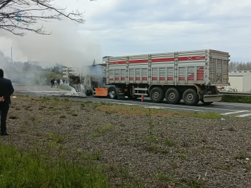 Ordu'da TIR yangını