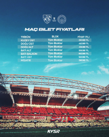 Zecorner Kayserispor-Fenerbahçe maçının bilet fiyatları belli oldu