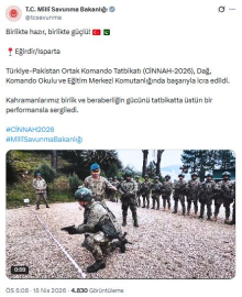 Mehmetçik ve Pakistan askerinden ortak tatbikat