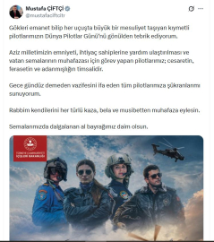 Bakan Çiftçi, 'Dünya Pilotlar Günü'nü kutladı