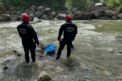 Irmakta cesedi bulunan kadın, çalıya takılıp düşmüş