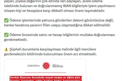 DMM'den sahte kurbanlık ilanlarıyla dolandırıcılık girişimlerine karşı uyarı