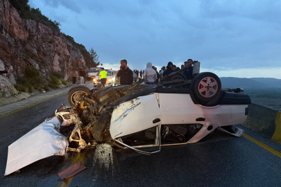 Muğla’da otomobil takla attı: 5 yaralı