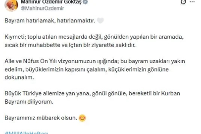 Bakan Göktaş'tan 'Kurban Bayramı' mesajı