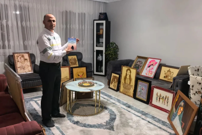 Güvenlik kulübesinden sanat galerisine; ilkokulda başlayan resim tutkusunu bin tablo ile 288 şiire döktü