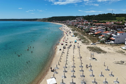 Saros Körfezi’ndeki sahillerde bayram yoğunluğu