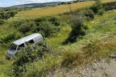 Kamyonet, şarampole yuvarlandı: 2 yaralı 