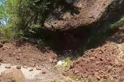 Osmaniye´de heyelan yayla yolunu kapattı