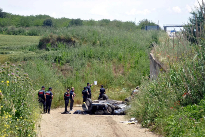 Tekirdağ'da menfeze düşen otomobilin sürücüsü öldü
