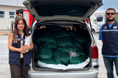 Kapıkule'de 840 kilogram canlı kum midyesi ele geçirildi