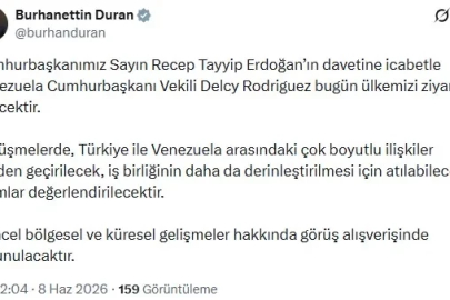 Venezuela Cumhurbaşkanı Vekili Rodriguez, Türkiye'ye geliyor 