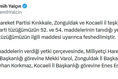 MHP Kırıkkale, Zonguldak ve Kocaeli il teşkilatları feshedildi
