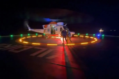 Yıldırım sondaj gemisinde yaralanan çalışan, helikopterle tahliye edildi