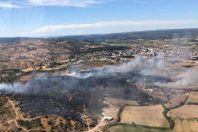 Çanakkale'de bozuk ormanda yangın (2)